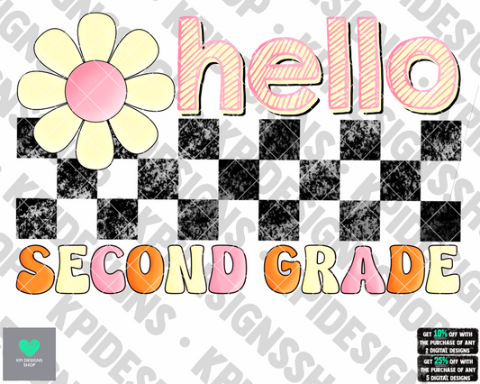 Hello Second Grade - June2022 - PNG - Digital Design