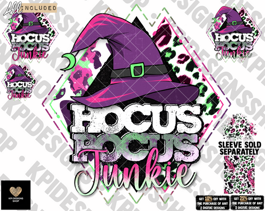 Hoc Poc Junkie (4-pack) - Sept2022 - PNG - Digital Design