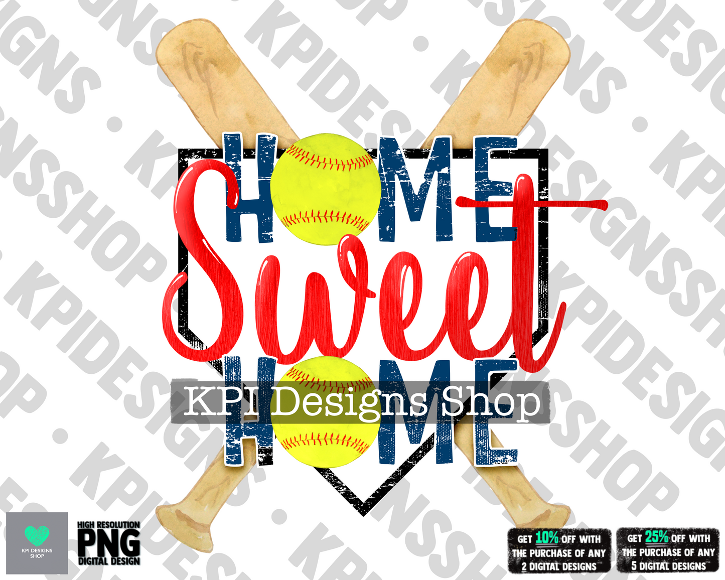 Home Sweet Home (Softball) - Mar2022 - PNG - Digital Design