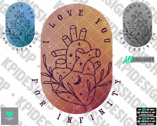 I Love You For Infinity (3-pack) - Aug2022 - PNG - Digital Designs