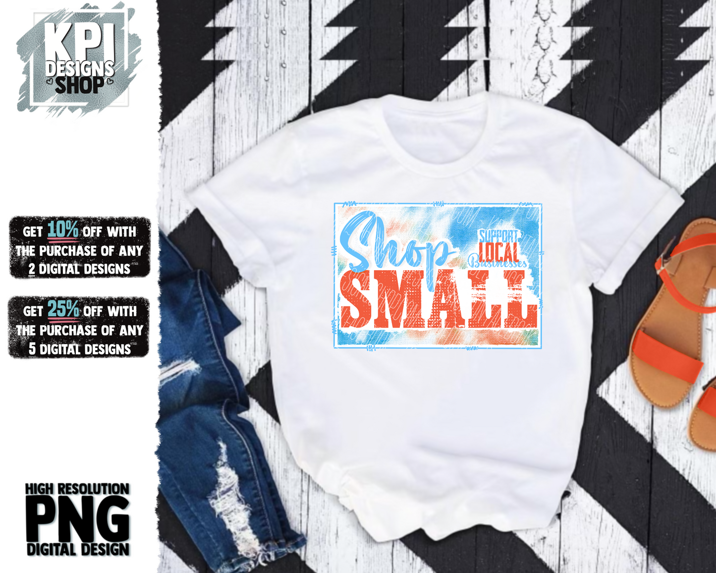 Shop Small - Support Local Businesses Bundle - PNG - Digital Design