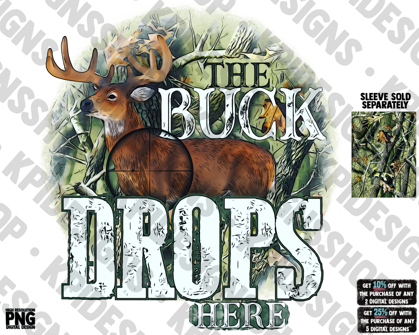 The Buck Drops Here - PNG - Digital Design