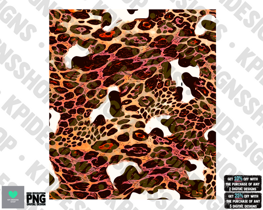 Sleeve Valentine Leopard & Cow Print - PNG - Digital Design