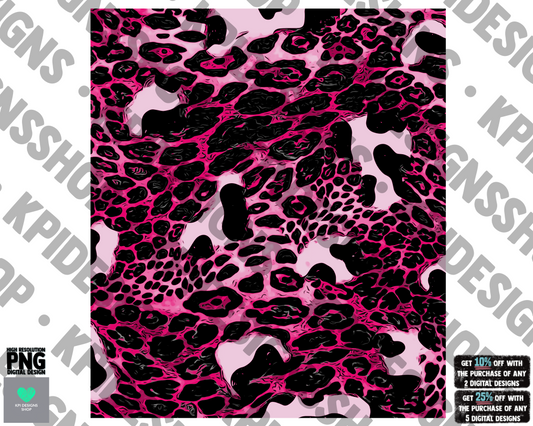 Sleeve Pink Leopard & Cow Print - PNG - Digital Design