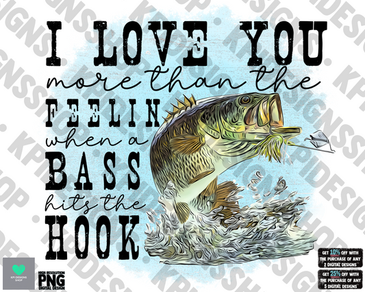 I Love You More (Couples Fishing) - PNG - Digital Design