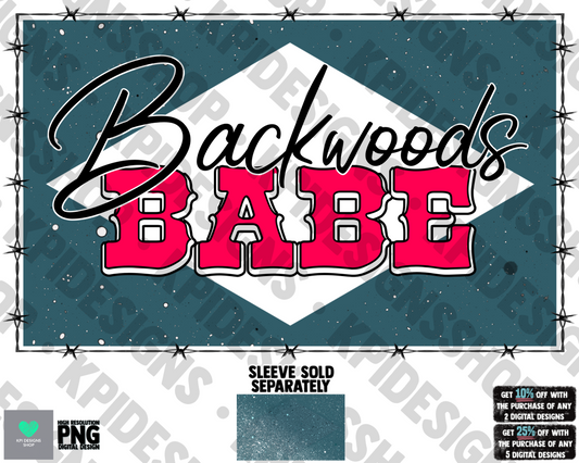 Backwoods Babe (Stone/Pink) - Jan2022 - PNG - Digital Design