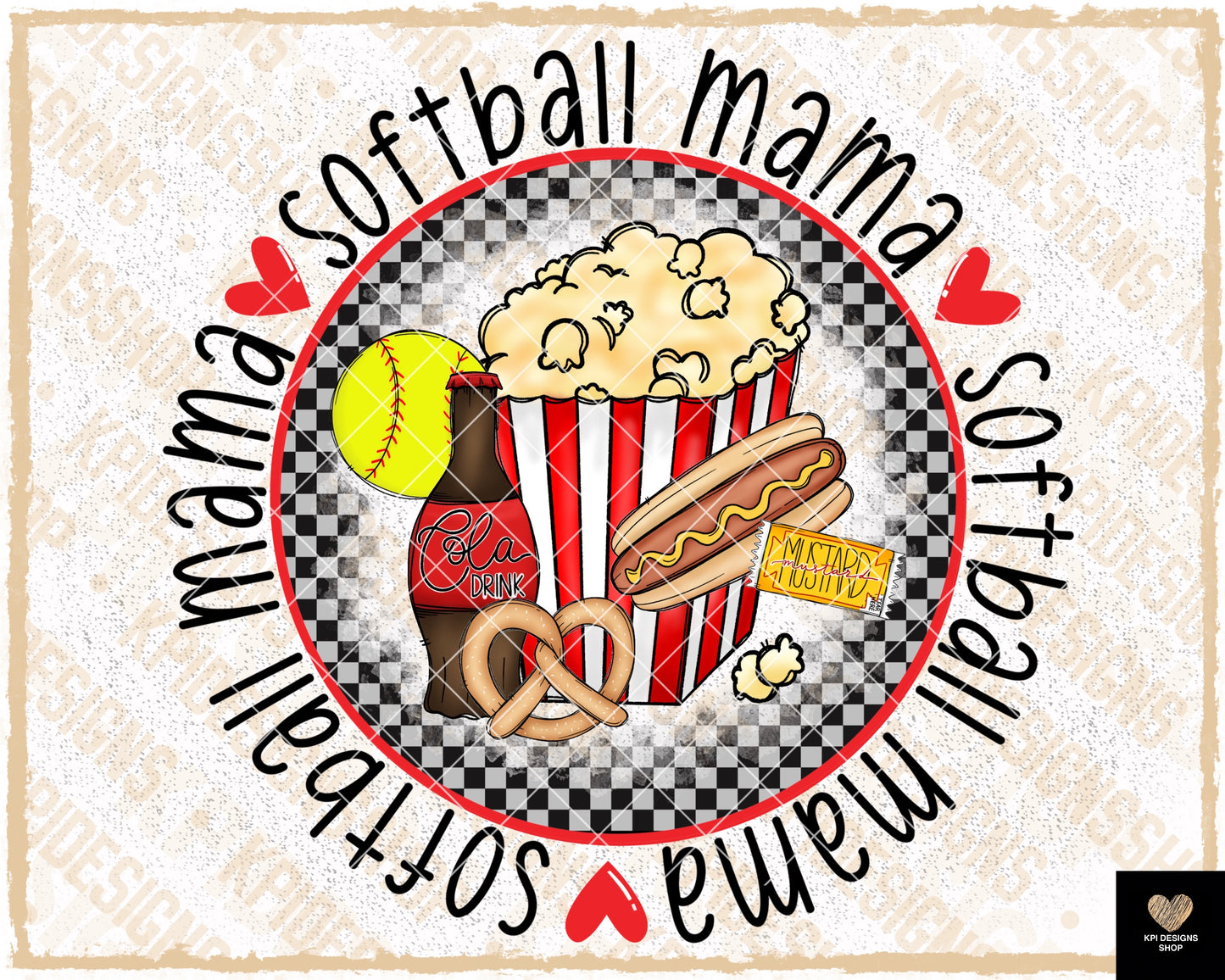 Softball Mama - Feb2023 - PNG - Digital Design