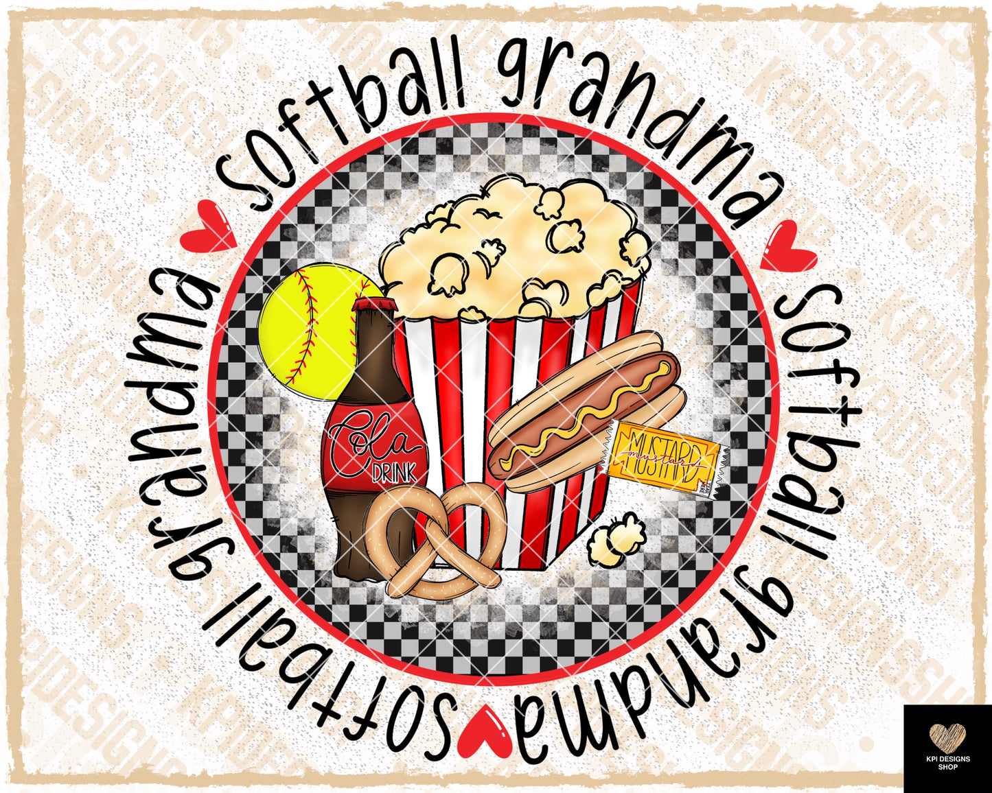 Softball Grandma - Feb2023 - PNG - Digital Design