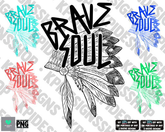 Brave Soul (5-pack) - Jan2022 - PNG - Digital Design