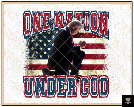 Trump - One Nation Under God - April2023 - PNG - Digital Design