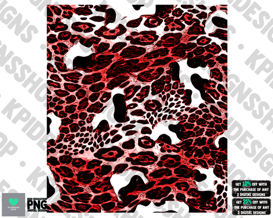 Sleeve for Skelly Hand Valentines (Leopard & Cow Print) - Jan2022 - PNG - Digital Design