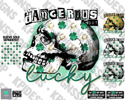 Dangerous, But Lucky (4-pack) - Jan2022 - PNG - Digital Design