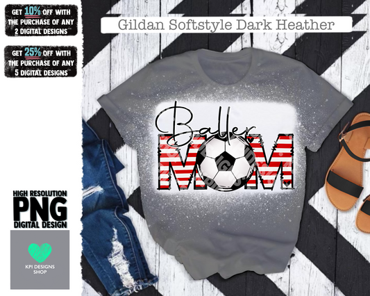 Baller Mom - Soccer (4-pack) - PNG - Digital Design