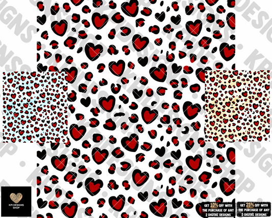 Leopard with Hearts Sleeve (3-pack) - Nov2022 - PNG - Digital Design