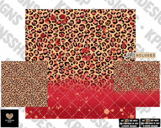 Leopard Christmas Sleeve (3-pack) - Nov2022 - PNG - Digital Design