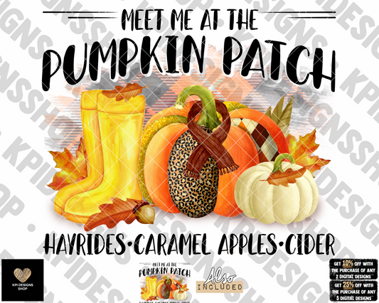 Meet Me at the Pumpkin Patch (2-pack) - Sept2022 - PNG - Digital Design