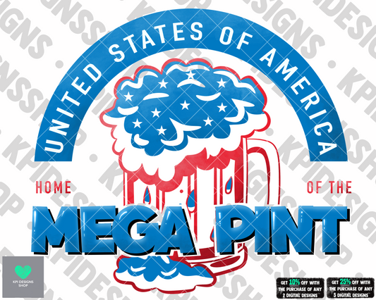 America - Home of the Mega Pint - May2022 - PNG - Digital Design