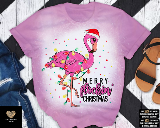 Merry Flockin' Christmas - Oct2022 - PNG - Digital Design