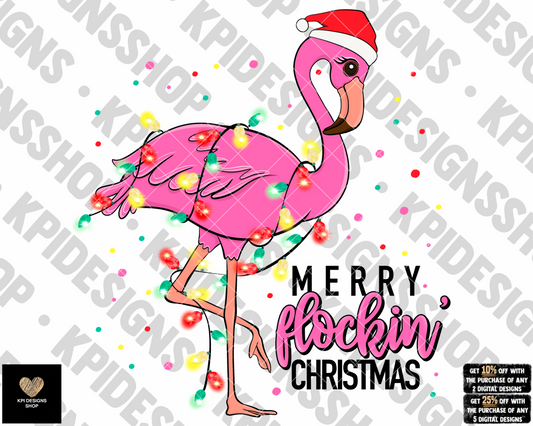 Merry Flockin' Christmas - Oct2022 - PNG - Digital Design