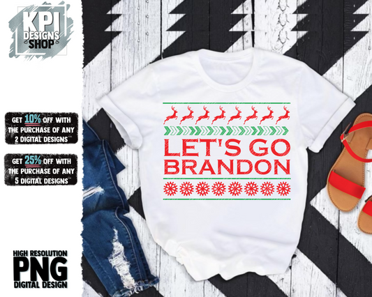 Let’s Go Brandon Christmas - PNG - Digital Design