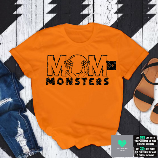 Mom of Monsters (4-pack) - July2022 - PNG - Digital Designs