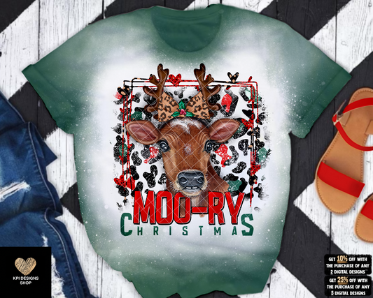 Moo-ry Christmas - Oct2022 - PNG - Digital Design