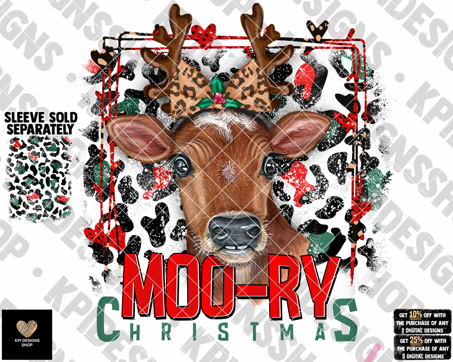 Moo-ry Christmas - Oct2022 - PNG - Digital Design