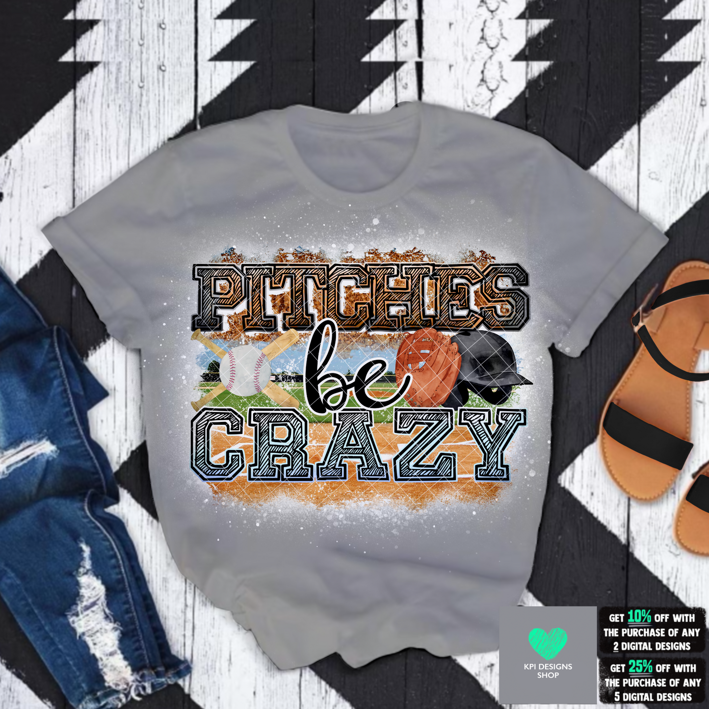 Pitches Be Crazy (9-pack) (Baseball) - Apr2022 - PNG - Digital Design