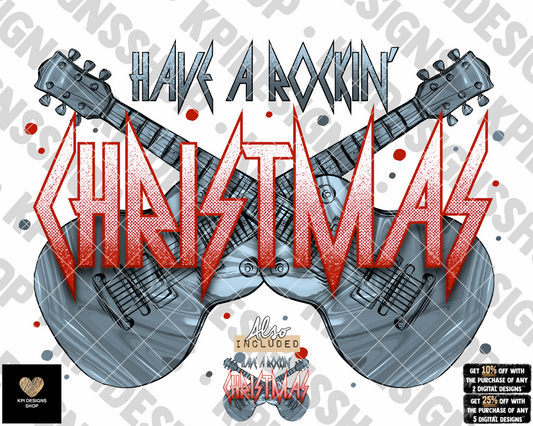 Have a Rockin' Christmas (2-pack) - Nov2022 - PNG - Digital Design