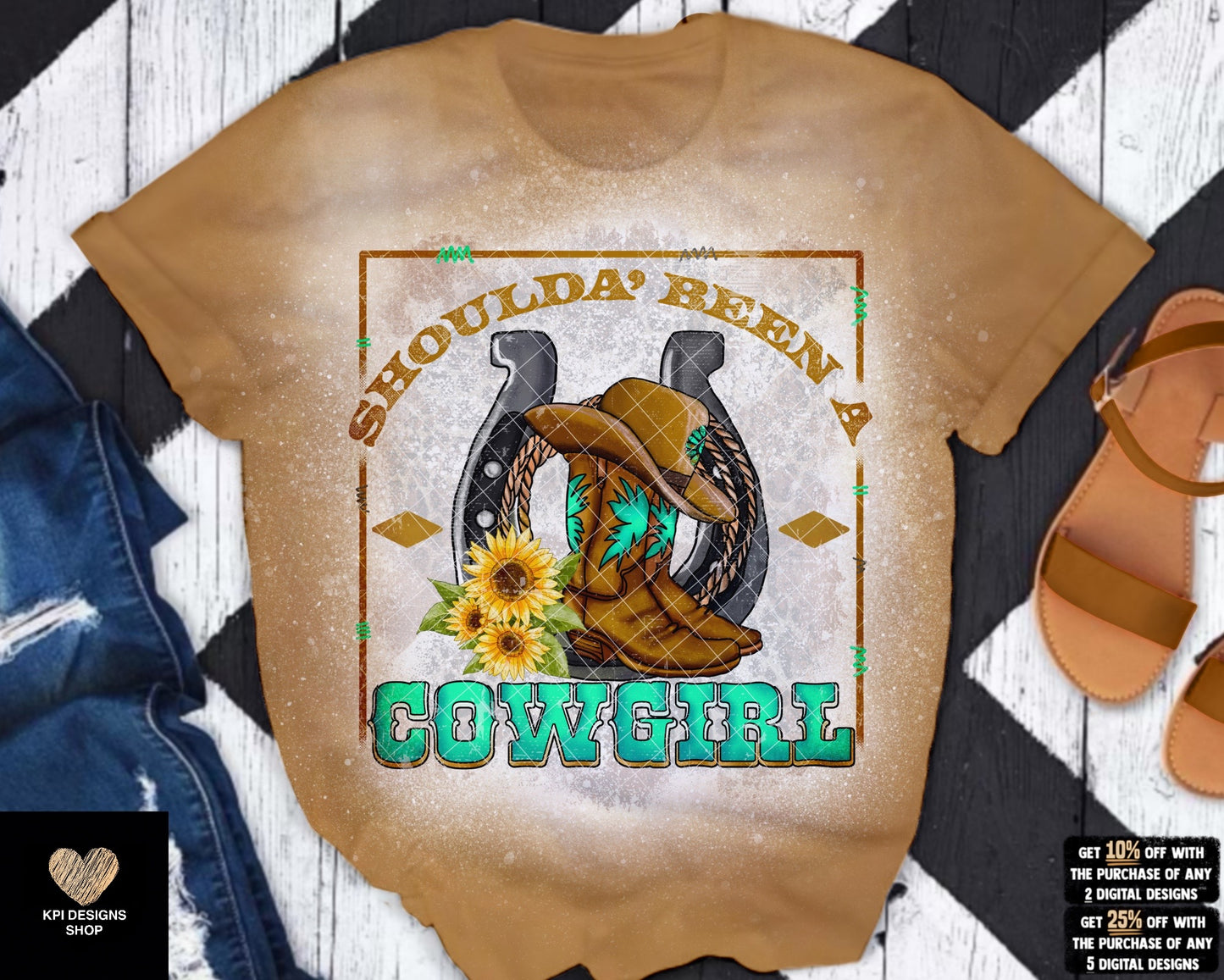 Shoulda' Been a Cowgirl (2-pack) - Mar2023 - PNG - Digital Design