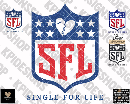 Single For Life (4-pack) - Jan2023 - PNG - Digital Design