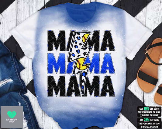 Softball Mama Bolt (9-pack) - Sept2022 - PNG - Digital Design