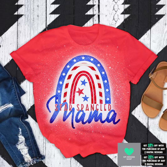 Star Spangled Mama - (July 4th Bundle) - PNG - Digital Design