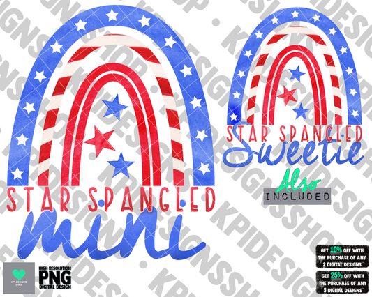 Star Spangled Mini/Sweetie - (July 4th Bundle) - PNG - Digital Design