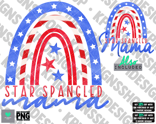 Star Spangled Mama - (July 4th Bundle) - PNG - Digital Design