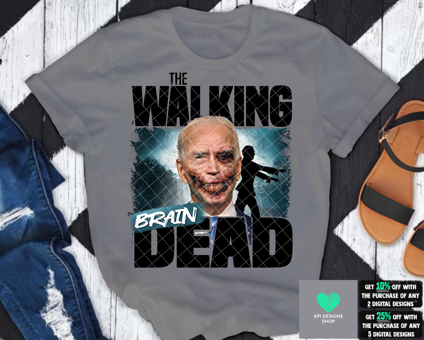 The Walking Brain Dead (2-pack) - Sept2022- PNG -Digital Design