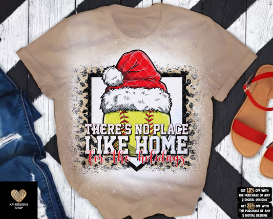 There's No Place Like Home for the Holidays (Softball) - Dec2022 - PNG - Digital Design