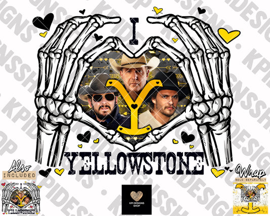 I Love Y-Stone Skeleton Hands (Valentine's) 2-pack - PNG - Digital Design (Personal Use Recommended)