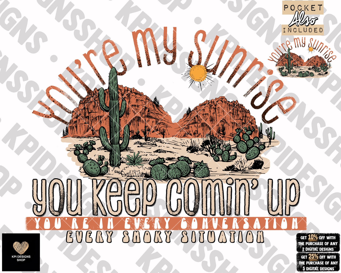 You're My Sunrise w/ Matching Pocket (2-pack) - Mar2023 - PNG - Digital Design