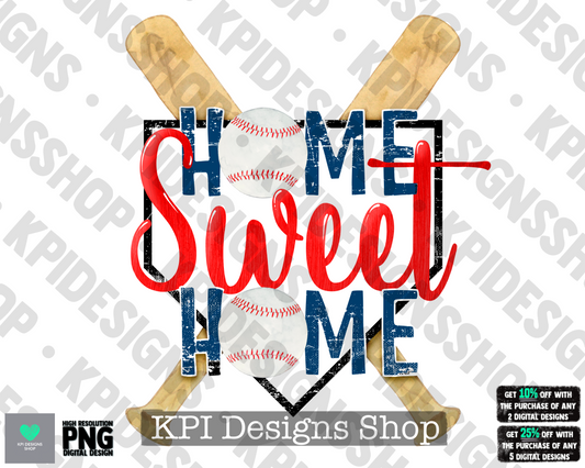 Home Sweet Home (Baseball) - Mar2022 - PNG - Digital Design