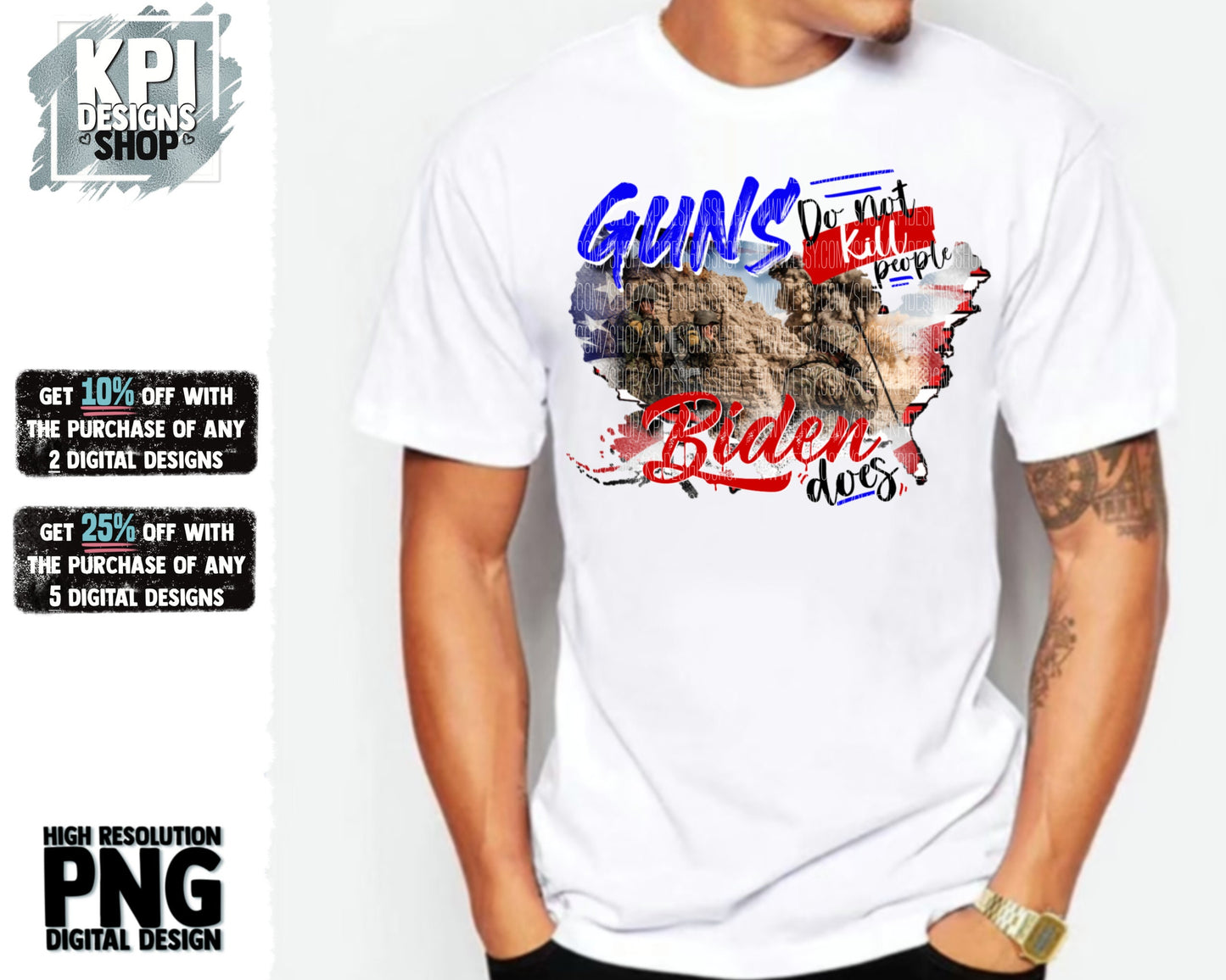 Guns do not kill people , Biden does - Biden Troops - PNG -Digital Design