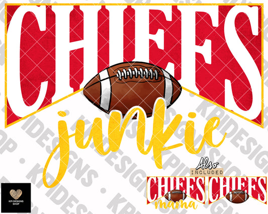 Chiefs Junkie & Mama  (3-pack) - Jan2023 - PNG - Digital Design