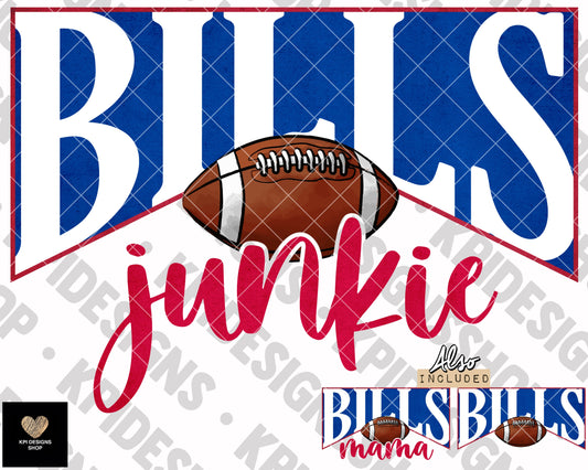 Bills Junkie & Mama  (3-pack) - Jan2023 - PNG - Digital Design